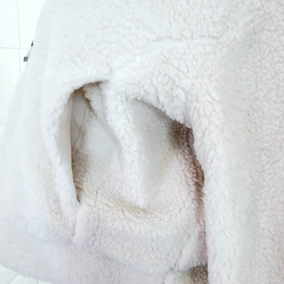 Lululemon Women's White Scuba Long Sleeve Pullover Fleece Crop Hoodie Size M - Picture 4 of 8